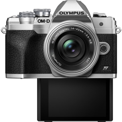 Olympus OM-D E-M10 Mark IV Mirrorless Kit Silver w/ 14-42mm EZ Lens